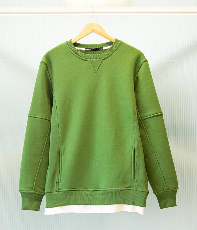 تيشرت آستين بلند سبز بغل كشدار