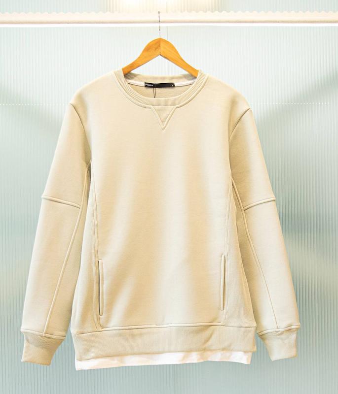 تيشرت آستين بلند کرم سدری بغل كشدار