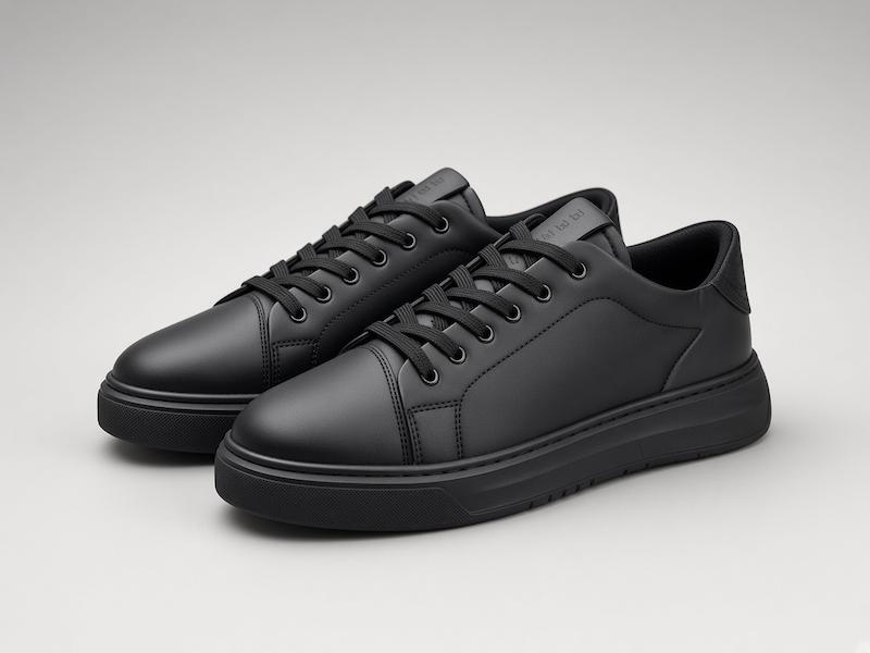 کفش اسپرت ونسی مشکی ساده با کف صاف | کتونی مردانه | Vans