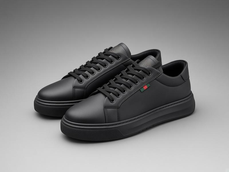 کفش اسپرت ونسی مشکی ساده با کف صاف | کتونی مردانه | Vans