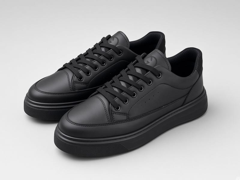 کفش اسپرت ونسی مشکی ساده با کف صاف | کتونی مردانه | Vans