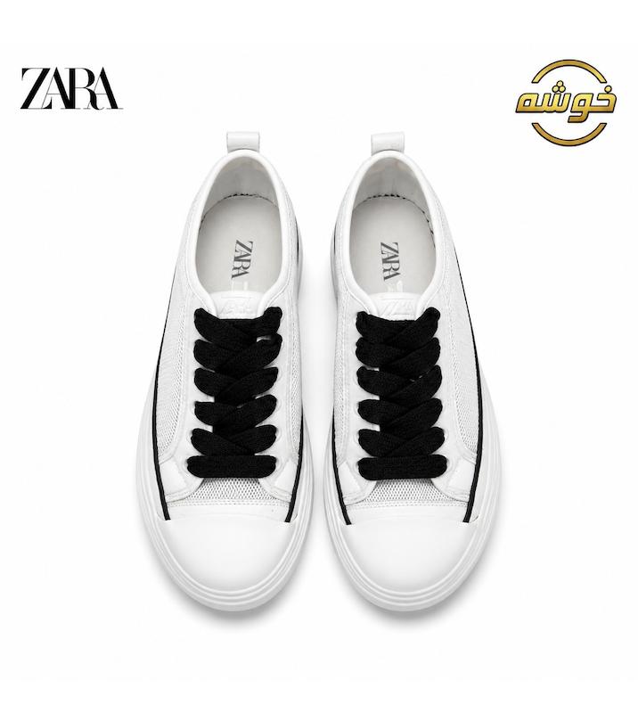 کفش اسپرت مردانه ونس زارا رویه پارچه‌ای سبک مناسب استایل خیابانی | Zara