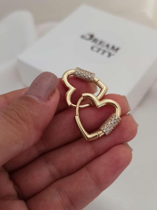 گوشواره حلقه ای قلب 