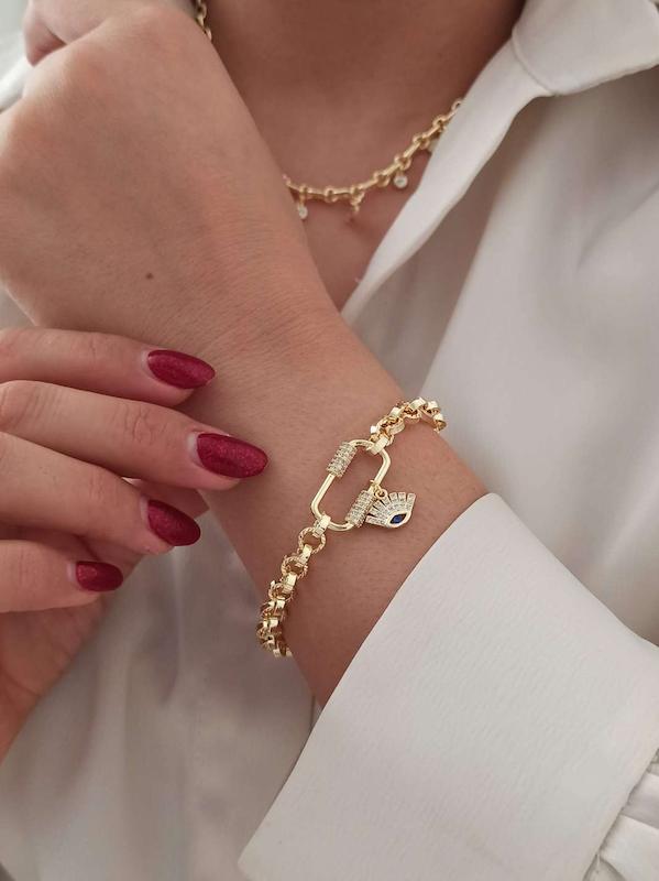 دستبند چشم زنجیر حلقه ای 