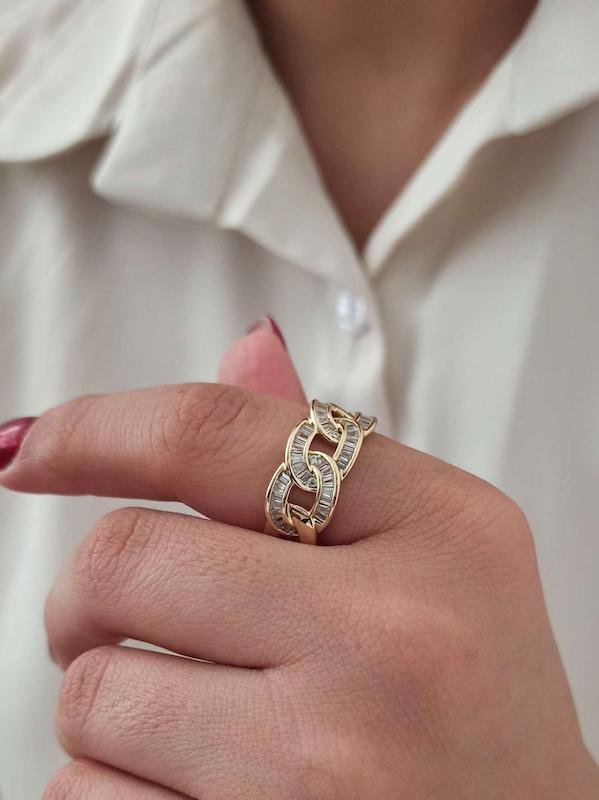 انگشتر کارتیر فول نگین 