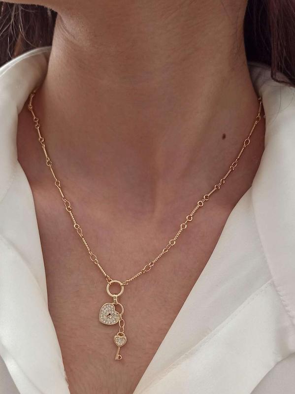 گردنبند قلب و کلید 