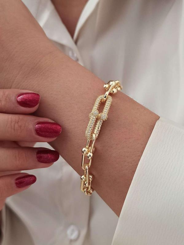 دستبند تیفانی نگینی 