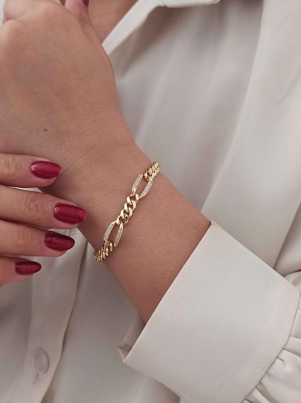 دستبند کارتیر حلقه نگین 