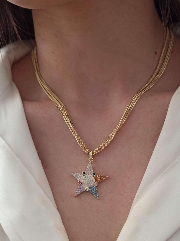 گردنبند ستاره رنگی 