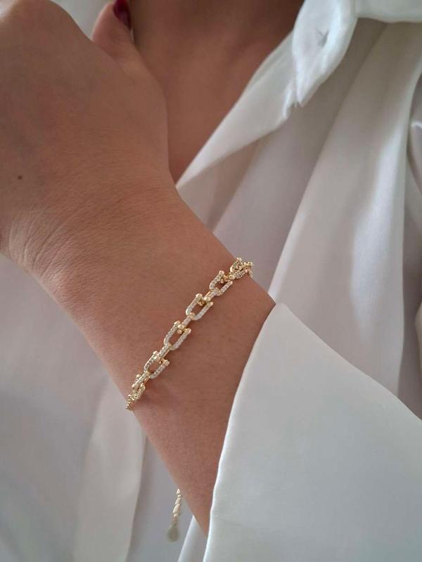 دستبند تیفانی فول نگین