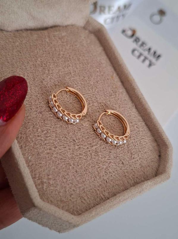 گوشواره حلقه ای مرواریدی