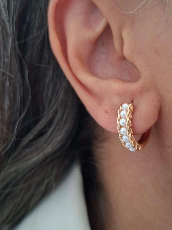 گوشواره حلقه ای مرواریدی