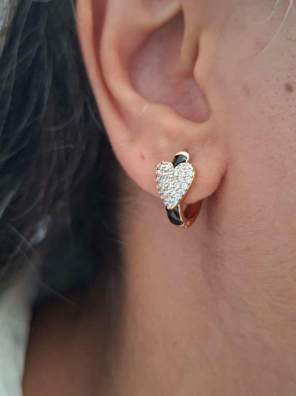 گوشواره حلقه ای قلب 