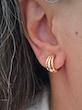 گوشواره حلقه ای سه لاین 