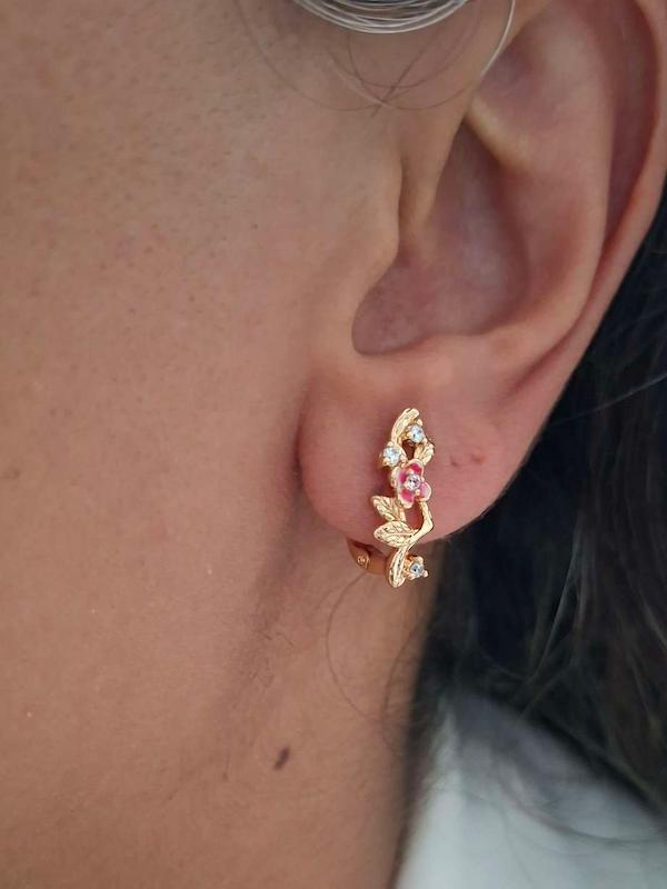 گوشواره حلقه ای گل