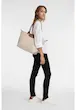کیف لارج کرم برند Longchamp