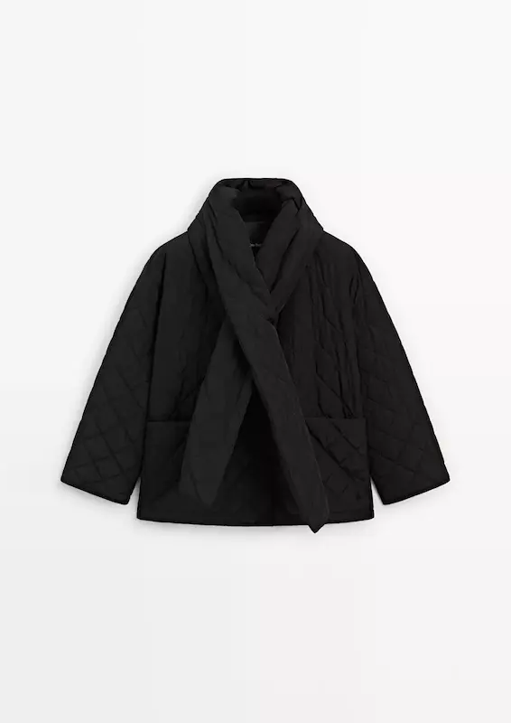 کاپشن مشکی برند Massimo Dutti