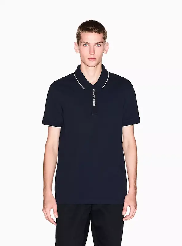 پولوشرت مردانه سورمه ایی برند Armani Exchange - کد 1273