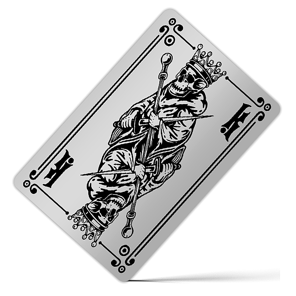 کارت بانکی فلزی طرح Skull king کد 133