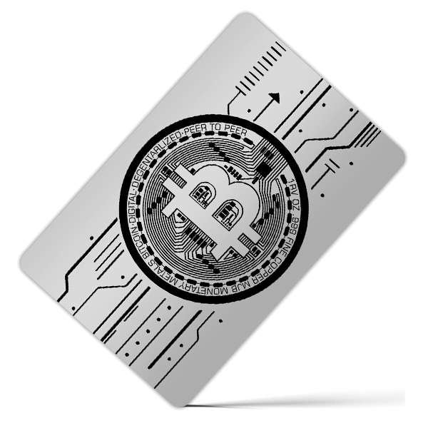 کارت بانکی فلزی طرح Bitcoin کد 104