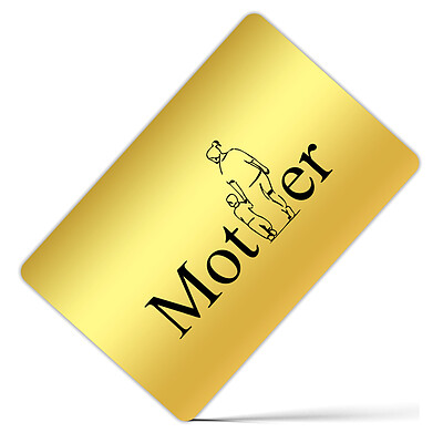 کارت بانکی فلزی طرح mother کد 185