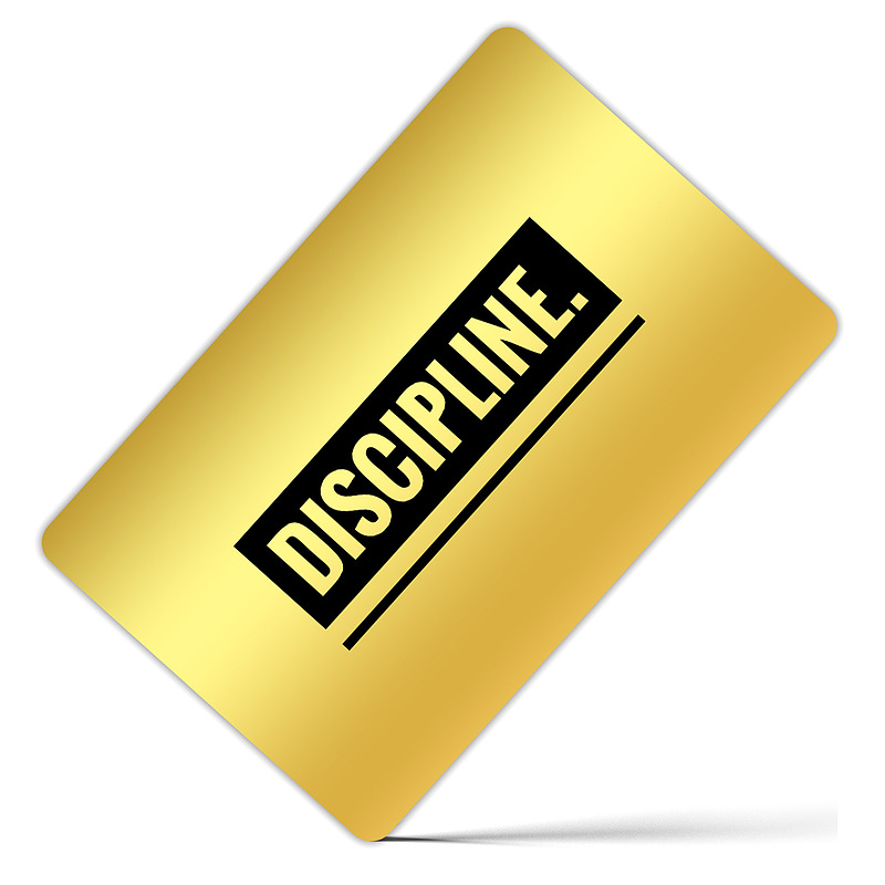 کارت بانکی فلزی طرح discipline کد 208