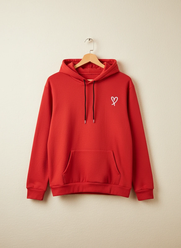 هودی چاپی قرمز