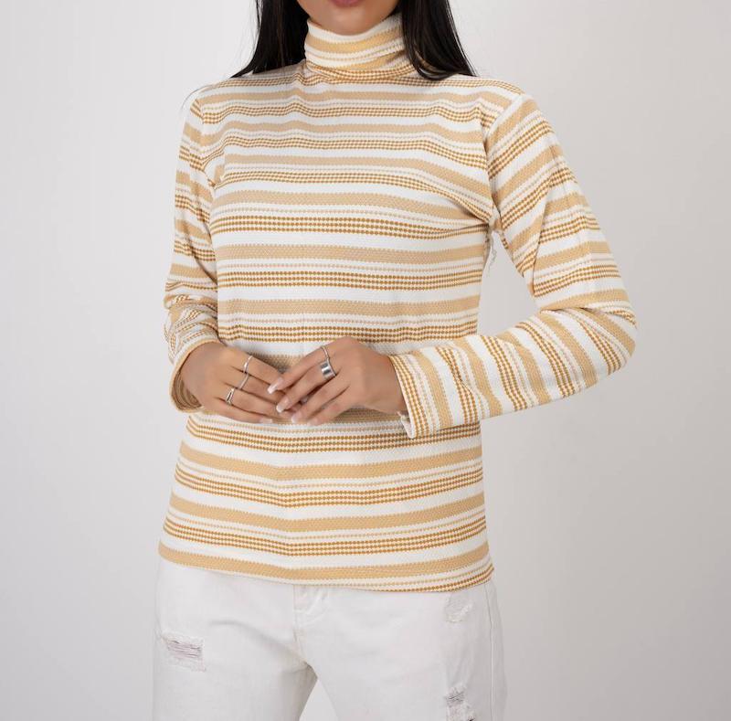 یقه اسکی راه راه حصیری