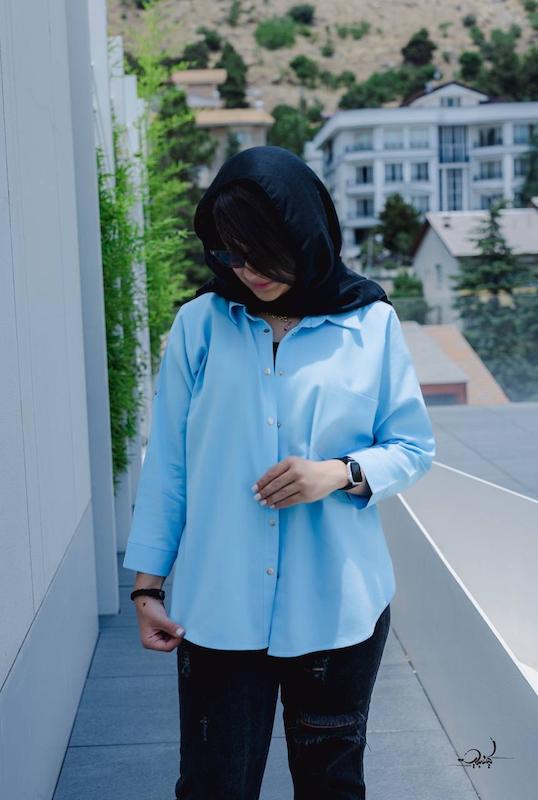 شوميز مردانه sky blue🩵