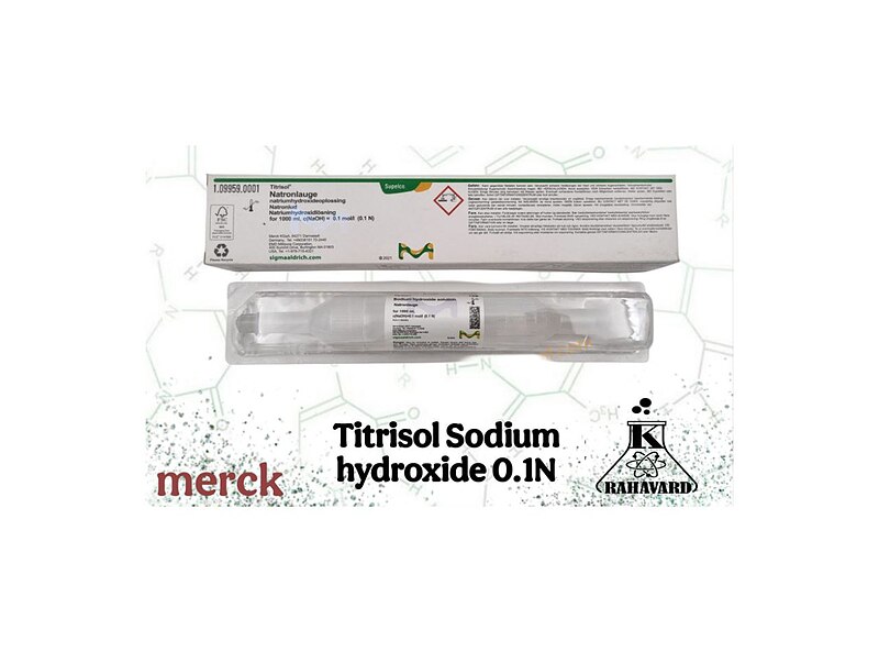 نام: تیترازول سدیم هیدرواکساید ۰.۱ نرمال Titrisol Sodium hydroxide 0.1N