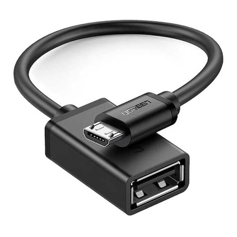 UGREEN Micro USB Male To USB 2.0 A Female OTG Adapter Black Round US133