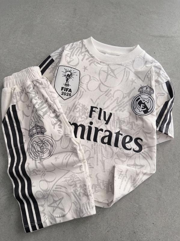 تیشرت و شلوارک تمام چاپ real madrid پک 10 تایی