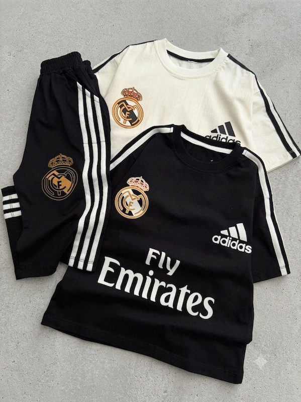 تیشرت و شلوارکreal madrid نواری پک 15 تایی