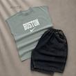 وست و شلوارک جین اسپورت BOSTON پک 4 تایی