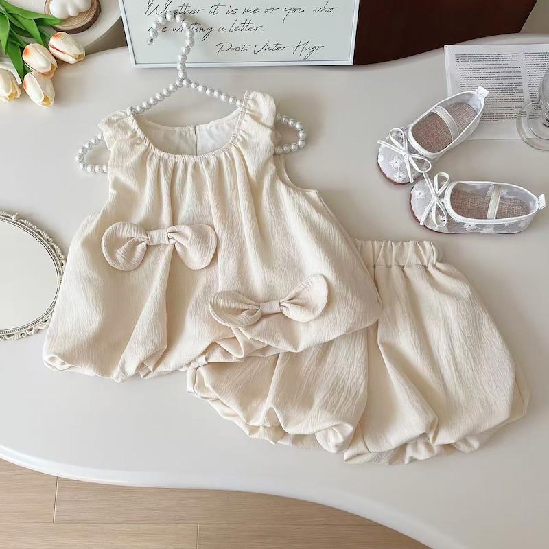 3004 ست تا‌پ-شلوارک ماشروم (کرم)