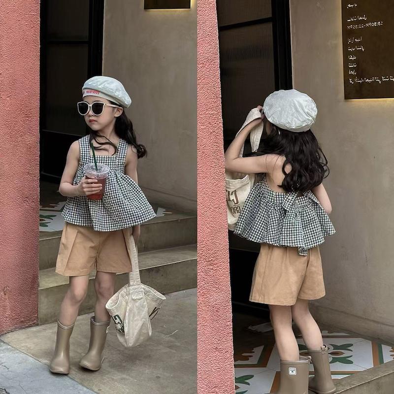 3060 ست تاپ-شلوارک کارامل