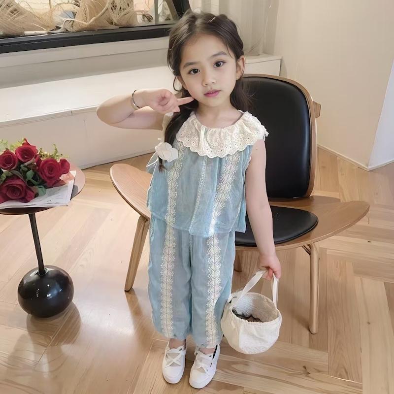 3061 ست تاپ-شلوار نخی