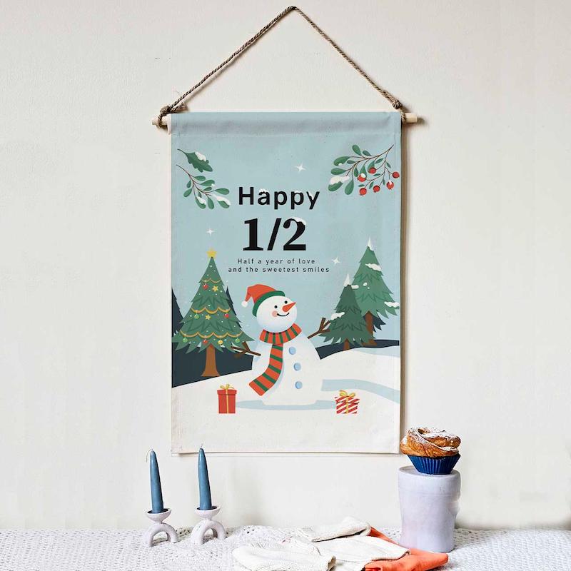 دیوارکوب شش ماهگی آدم برفی