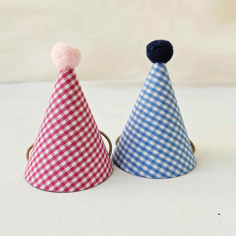 کلاه عروسک چارخونه صورتی