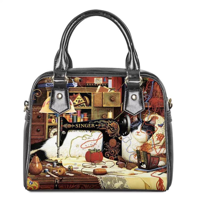 کیف گربه ای چرخ خیاط 💖