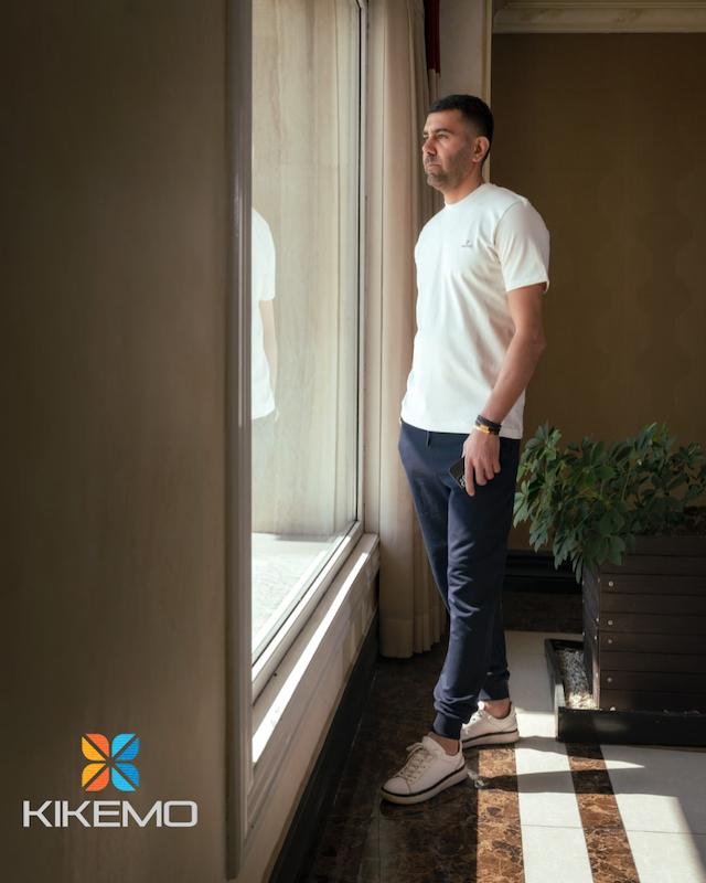 ست تی شرت و شلوار اسپرت مردانه کیکمو کد KMS - 021202