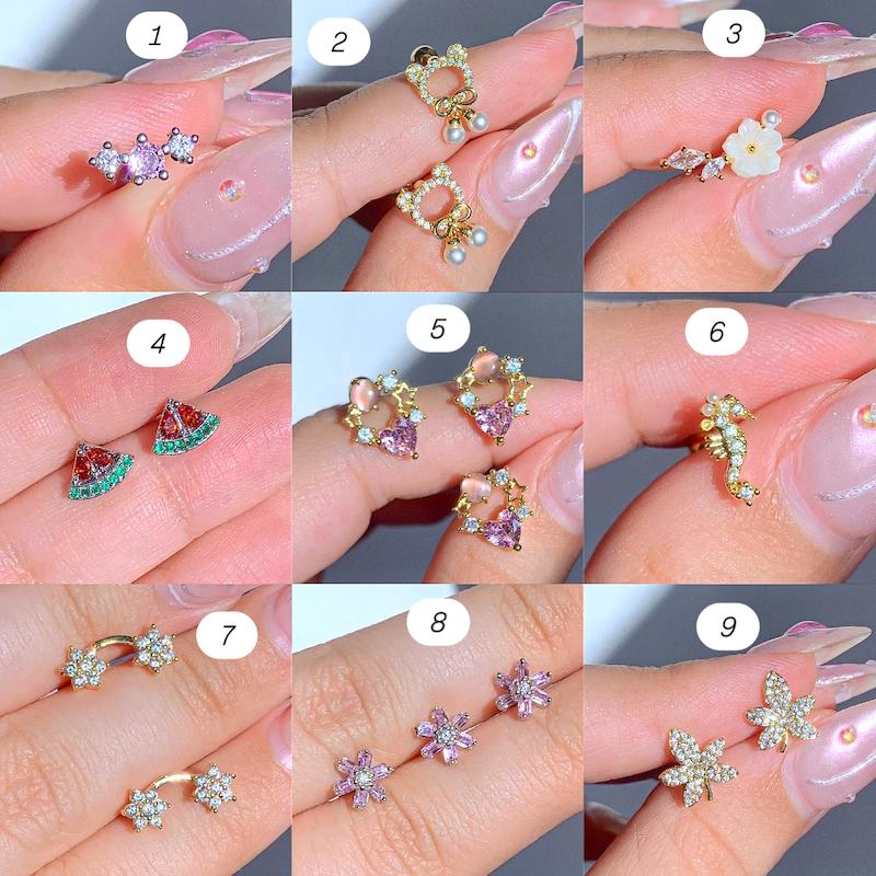 پیرسینگ گوش جواهری ۱