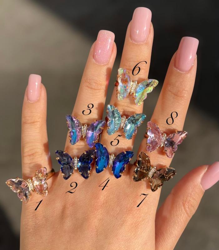 انگشتر پروانه سواروسکی