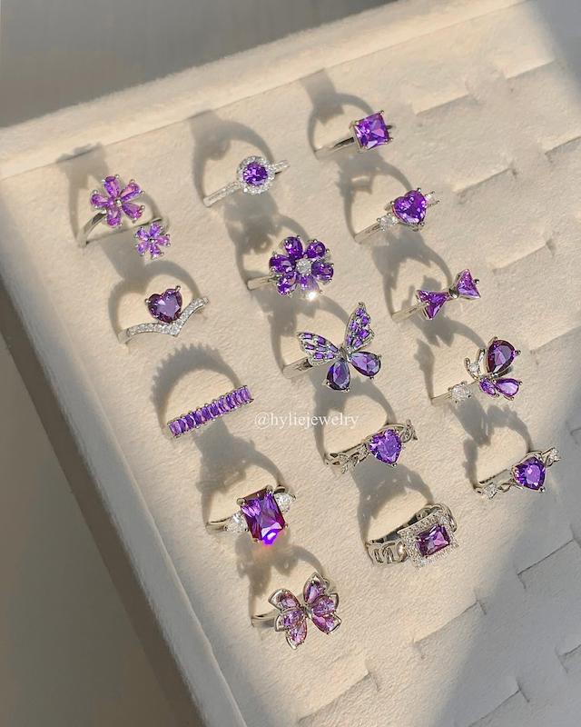 کالکشن انگشتر بنفش