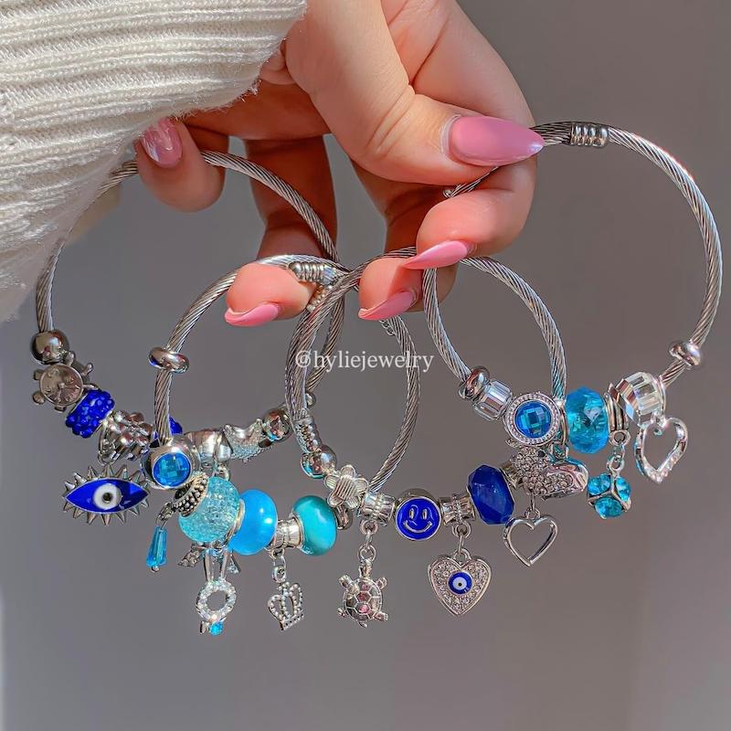 دستبند پاندورا آبی