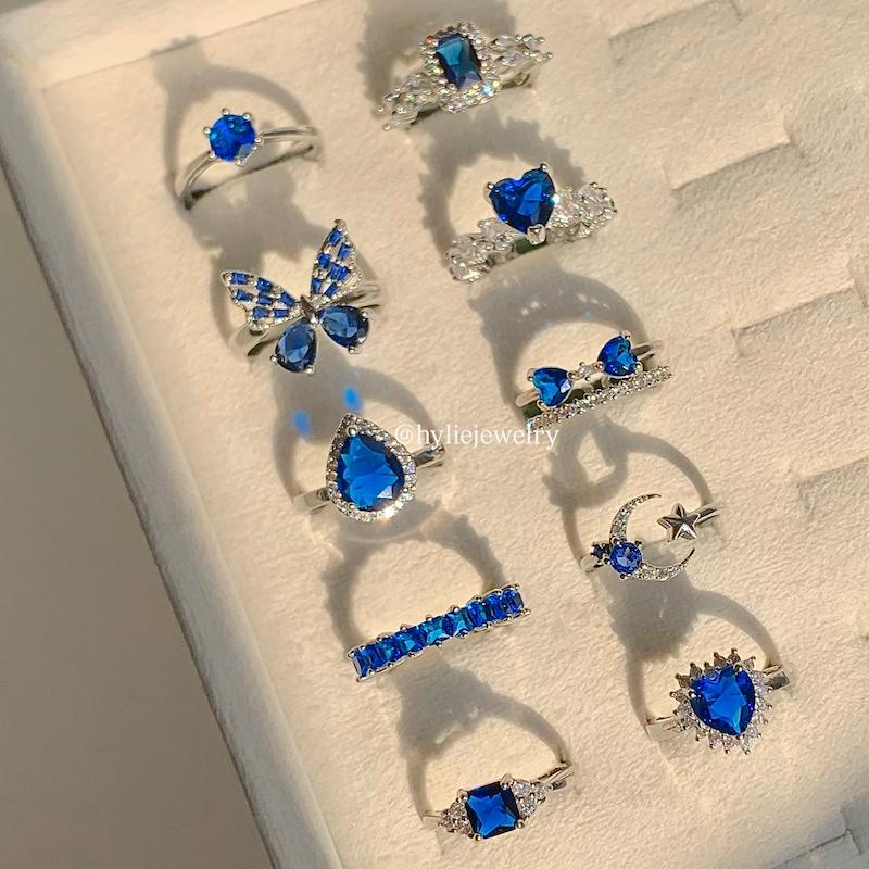 کالکشن انگشتر آبی (سرمه ای)