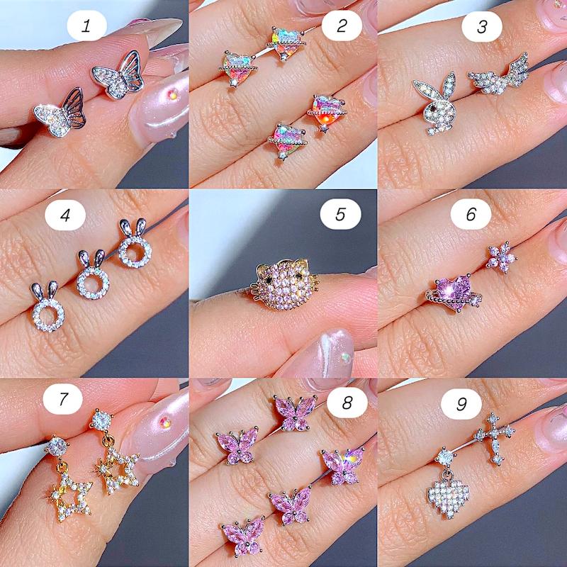 پیرسینگ گوش جواهری ۴