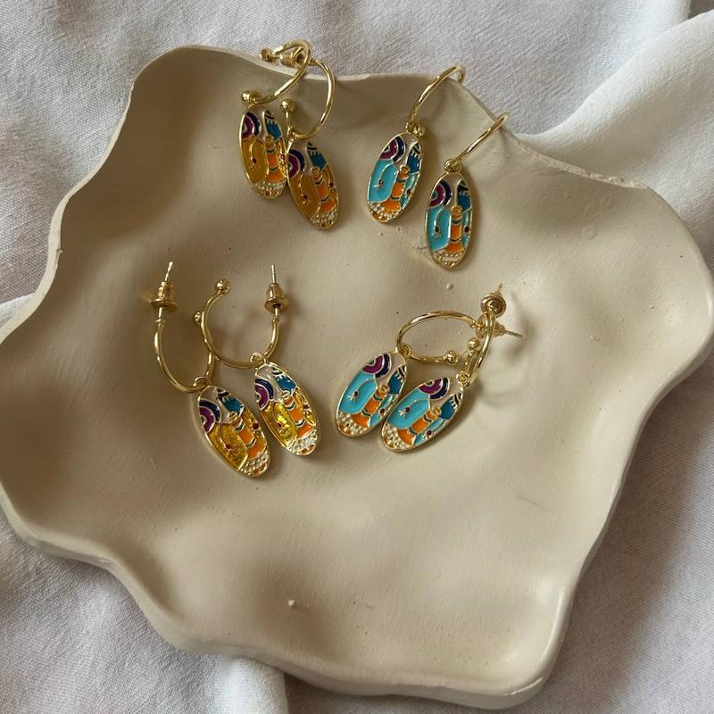 گوشواره میناکاری