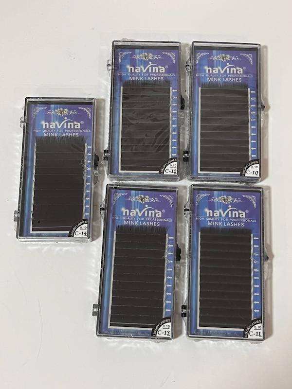 پالت مژه آبی ناوینا کاشت و اکستنشن سایز بندی ضخامت 0.10 فر C