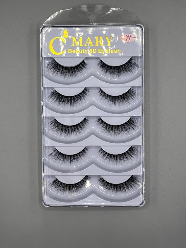 مژه ۵ جفتی 5d سیماری کد 08 (موی طبیعی)